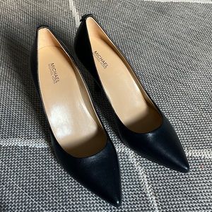 Michael Kors, black leather 3” high heel size 8 1/2. Leather upper.